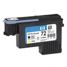 HP 72 Matte Black and Yellow Printhe